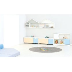 Gulvtppe til brn - ensfarvet og rundt