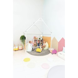 Gulvtppe til brn - ensfarvet og rundt