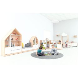 Gulvtppe til brn - ensfarvet og rundt