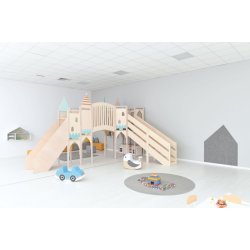 Gulvtppe til brn - ensfarvet og rundt