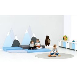 Gulvtppe til brn - ensfarvet og rundt