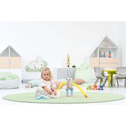 Gulvtppe til brn - ensfarvet og rundt