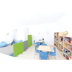 Lydabsorberende skrmvg 