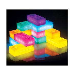 Lysende byggeklodser 12 stk.