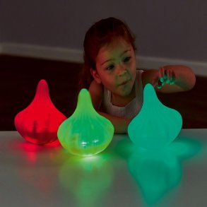 Lysende snurretoppe 3 stk.