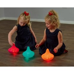 Lysende snurretoppe 3 stk.