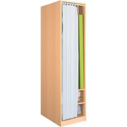 Madrasskab til 4 madrasser med gr�t forh�ng