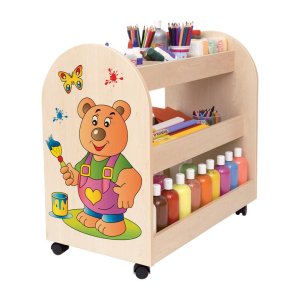 Materialevogn med bamsemotiv