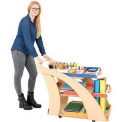 Materialevogn i 3 niveauer p hjul