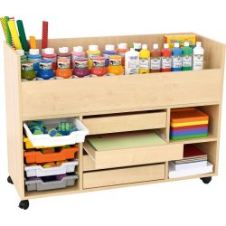 Materialevogn til tegninger og legetj