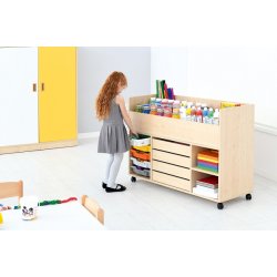 Materialevogn til tegninger og legetj