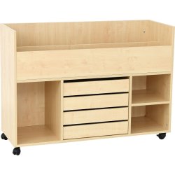 Materialevogn til tegninger og legetj