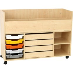 Materialevogn til tegninger og legetj