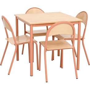 Stpris: Mila bord + 4 stole