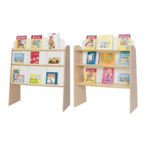 Fritstende billedbogsreol, dobbeltsidet