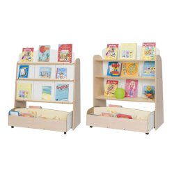 Fritstende billedbogsreol, dobbeltsidet