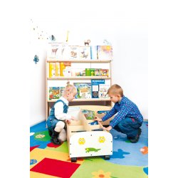 Dobbeltsidet bogreol - stor eller lille