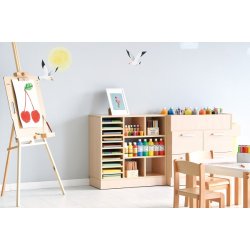 Opbevaringsreol til materialer