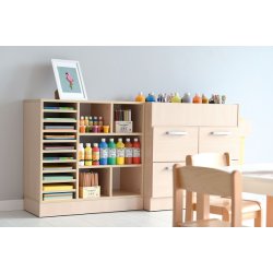 Opbevaringsreol til materialer