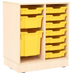 Opbevaringsreol M med 10 skuffer