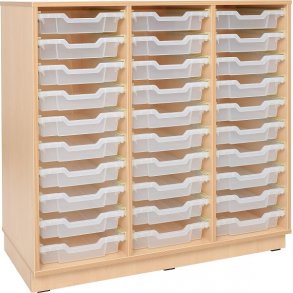 Opbevaringsreol med 30 skuffer
