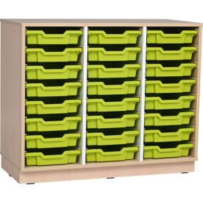 Reol med 24 grnne skuffer