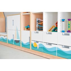 Reolsystem med flotte temaer 