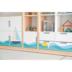 Reolsystem med flotte temaer 