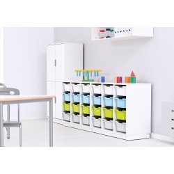 Opbevaringsreol med 12 opbevaringsbokse