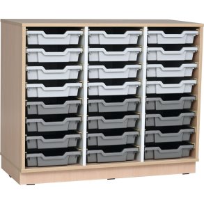 Reol med 24 skuffer