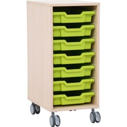 Reol p hjul uden plastikskuffer