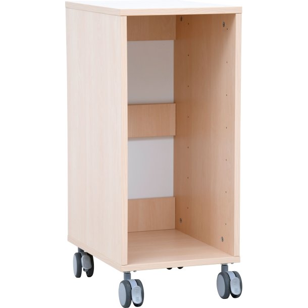 Reol p hjul uden plastikskuffer