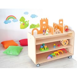 Bogvogn Flexi 1 med hylde