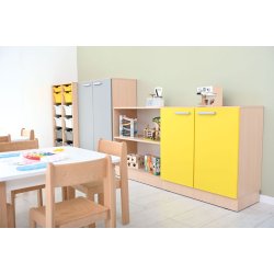 Reolst Grande 82, D &#8203;&#8203;38/48, ahorn, lger gr/gul 