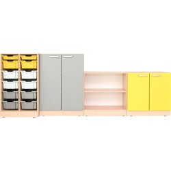 Reolst Grande 82, D &#8203;&#8203;38/48, ahorn, lger gr/gul 