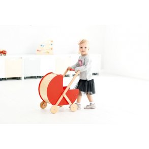 Retro dukkevogn i rd