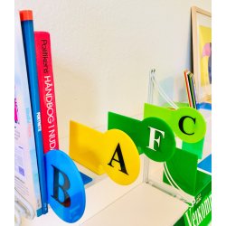 Alfabetst med bogstav, rund