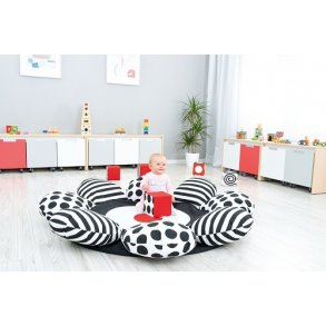 Stor pude til gulv - blomst