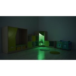 Sanserum med LED-lys