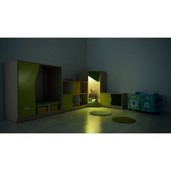 Sanserum med LED-lys