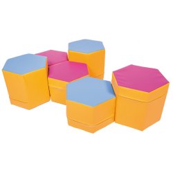 Sekskantet skumpuf 1 stk.