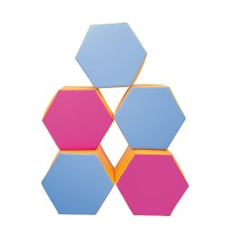 Sekskantet skumpuf 1 stk.