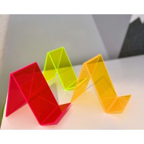 Fluorescerende akryldisplay med displaydybde 4 cm