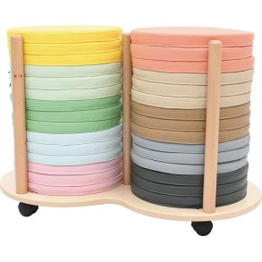 Siddepuder 30 stk. plus vogn