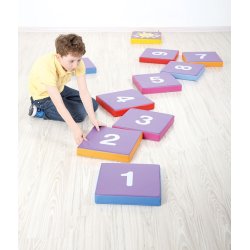 Firkantede siddepuder med tal