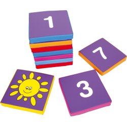Firkantede siddepuder med tal