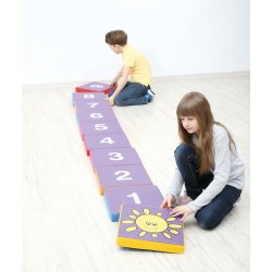 Firkantede siddepuder med tal