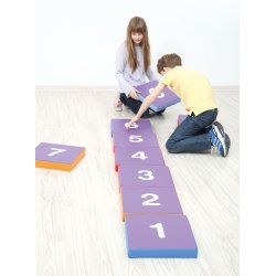 Firkantede siddepuder med tal