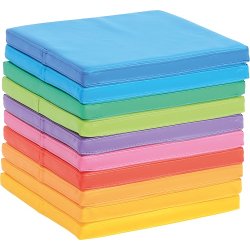 Firkantede skumpuder i farver 10 stk. 