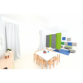 Akustik-h�ngeelement, gr�n eller gr�